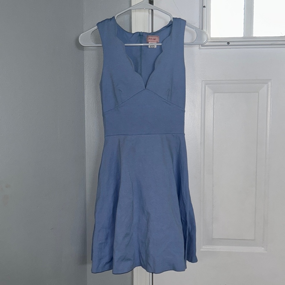 Blue V-neck dress